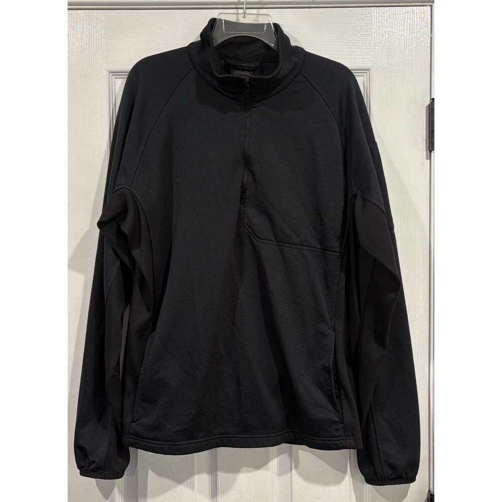 Oakley Mens XL Black 1/4 Zip Pullover Jacket Performance Golf Athletic Logo